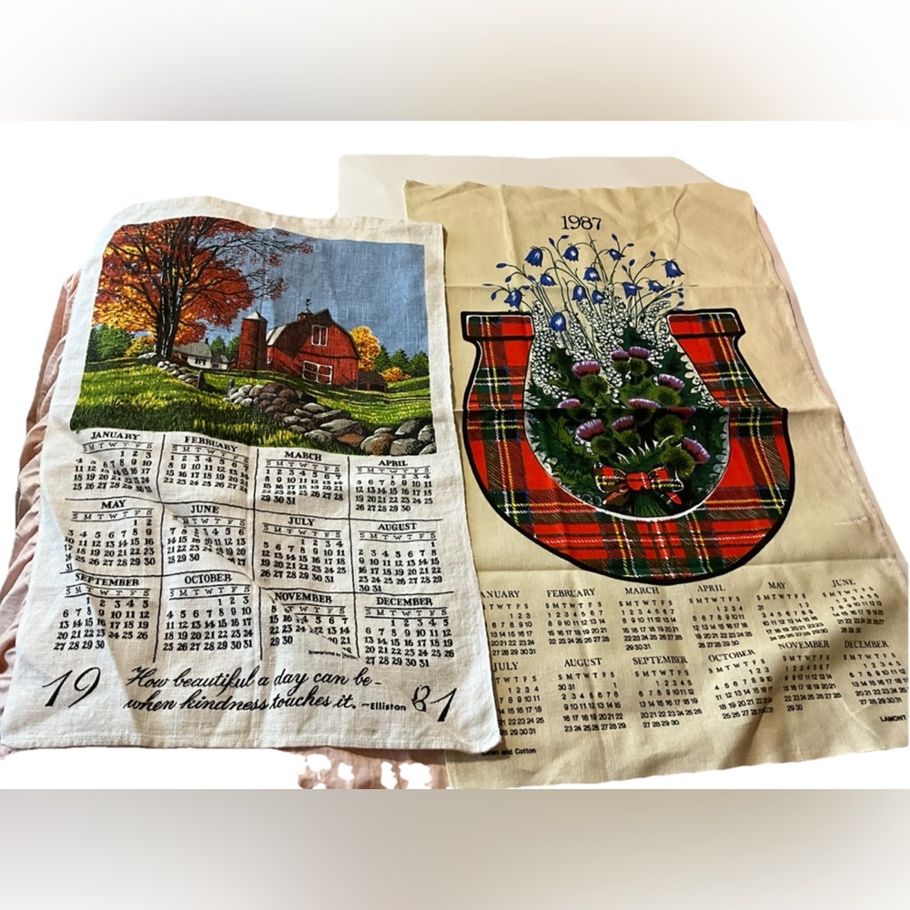 Vintage LAMONT Tartan Horseshoe Thistle Kitchen for Hanging Scottish & Barn Fall